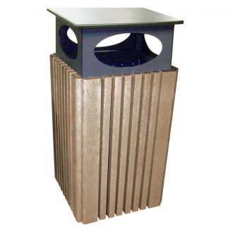 Green Scapes Trash Receptacle with Rain Guard
